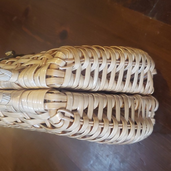 Vintage straw purse with handles - Picture 4 of 10